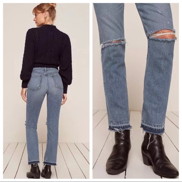 🥂SOLD REFORMATION Winona Mid Rise Jeans CELTIC - Picture 3 of 8